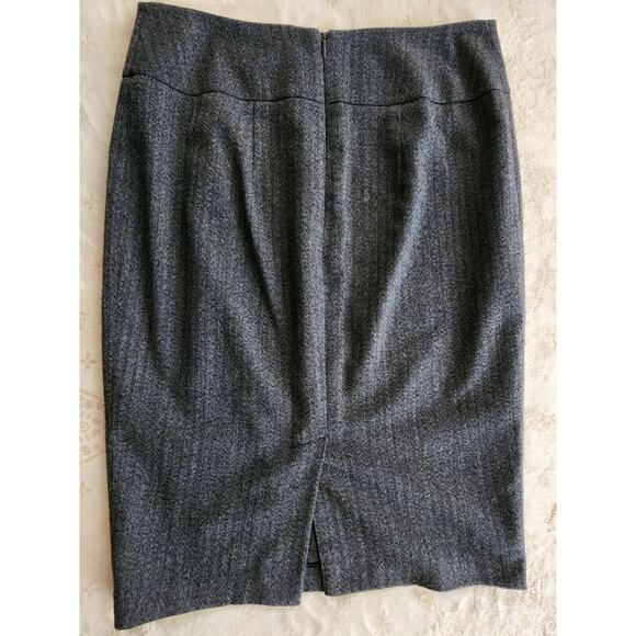 Mossimo Pencil Skirt Womens Size 8 Gray Herringbone Lined Stretch Zip Closure - Picture 3 of 8